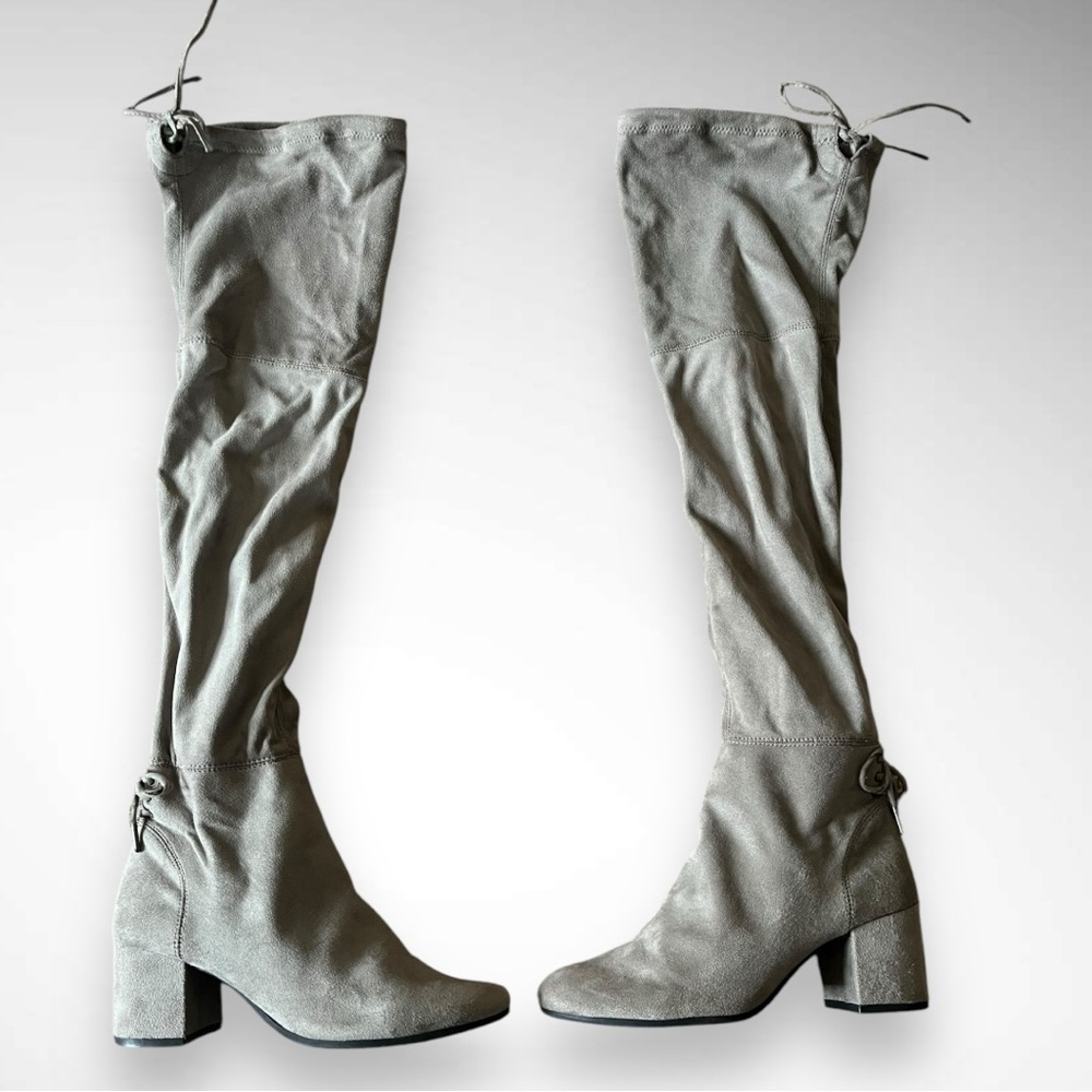 CIRCUS BY SAM EDELMAN Women's Gray Suede Over The Knee Boots 6.5 | GUC